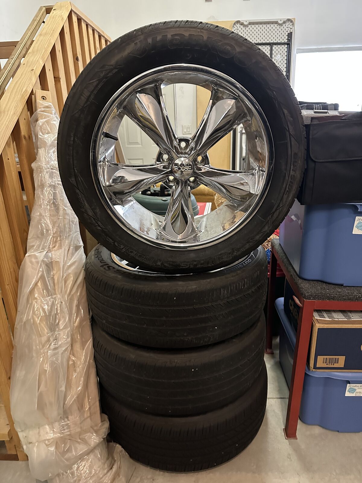 Tires and wheels with full size spare