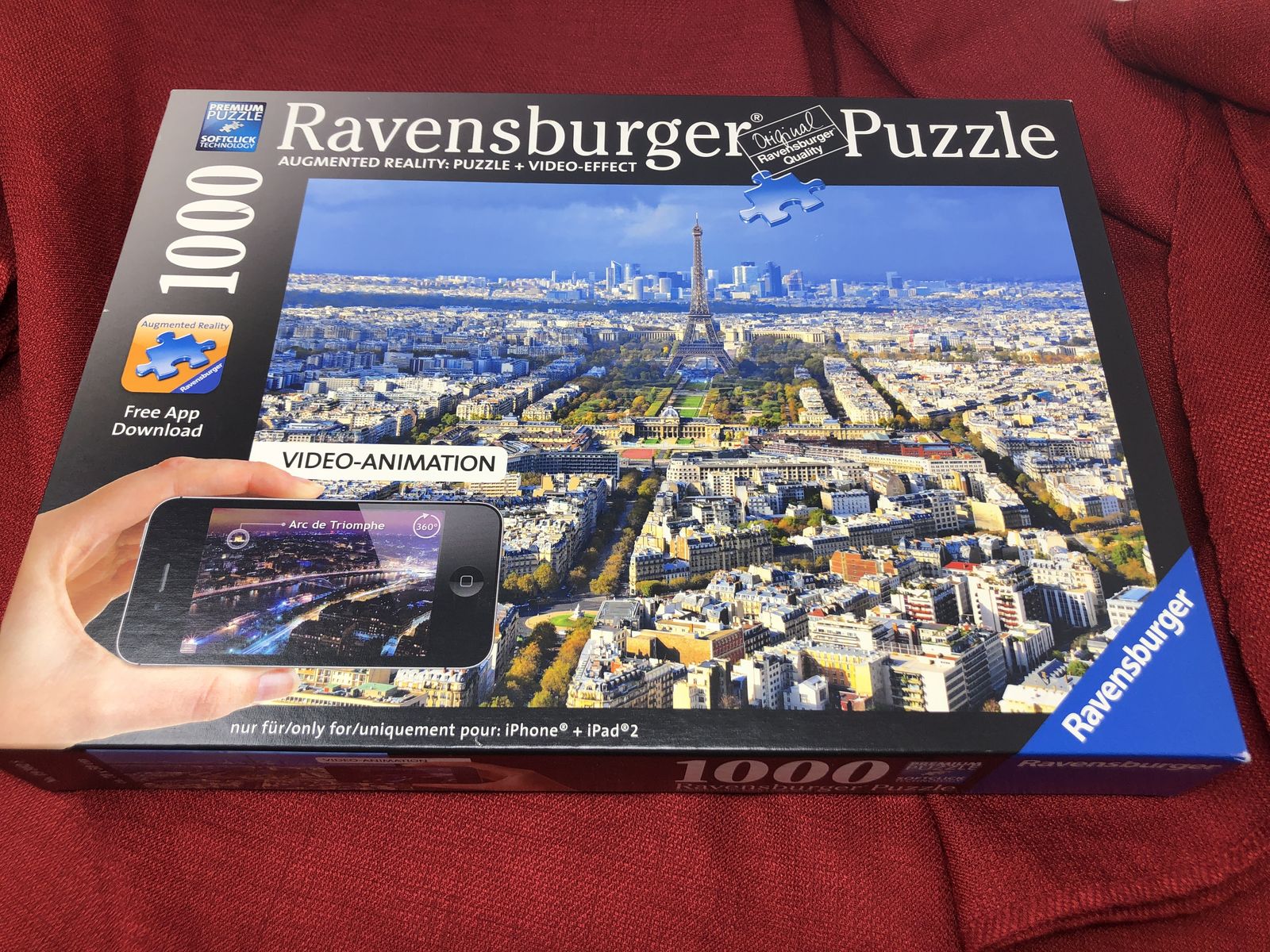 Ravensburger 1000pc Paris Augmented Reality Puzzle - Like New!