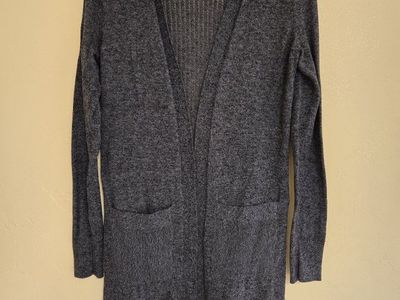 Maurices Charcoal Gray Open Front Long Cardigan Size Small