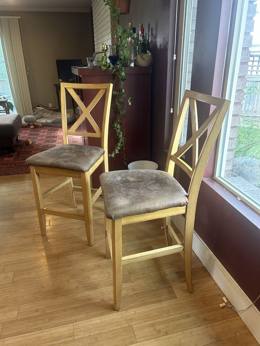 2 high top or bar height chairs