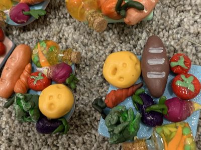 Handmade Clay Magnets- Fruit & Veggie Harvest Design - Unique Home Decor