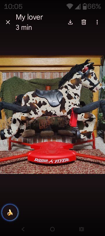Radio Flyer Realistic Sounding Plush Bouncing Rocking Horse Toy