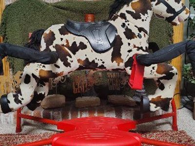 Radio Flyer Realistic Sounding Plush Bouncing Rocking Horse Toy