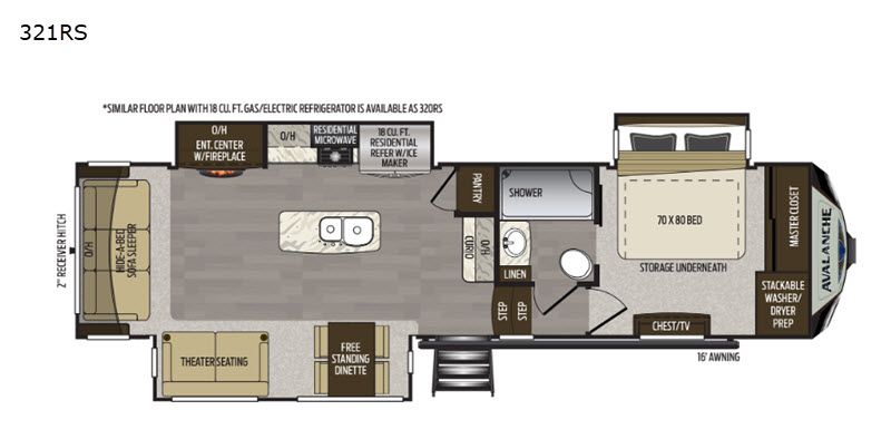 Used 2020 Keystone RV Avalanche 321RS