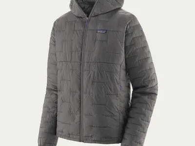 Patagonia Micro Puff Hoody Hooded Jacket Men’s Medium Forge Grey