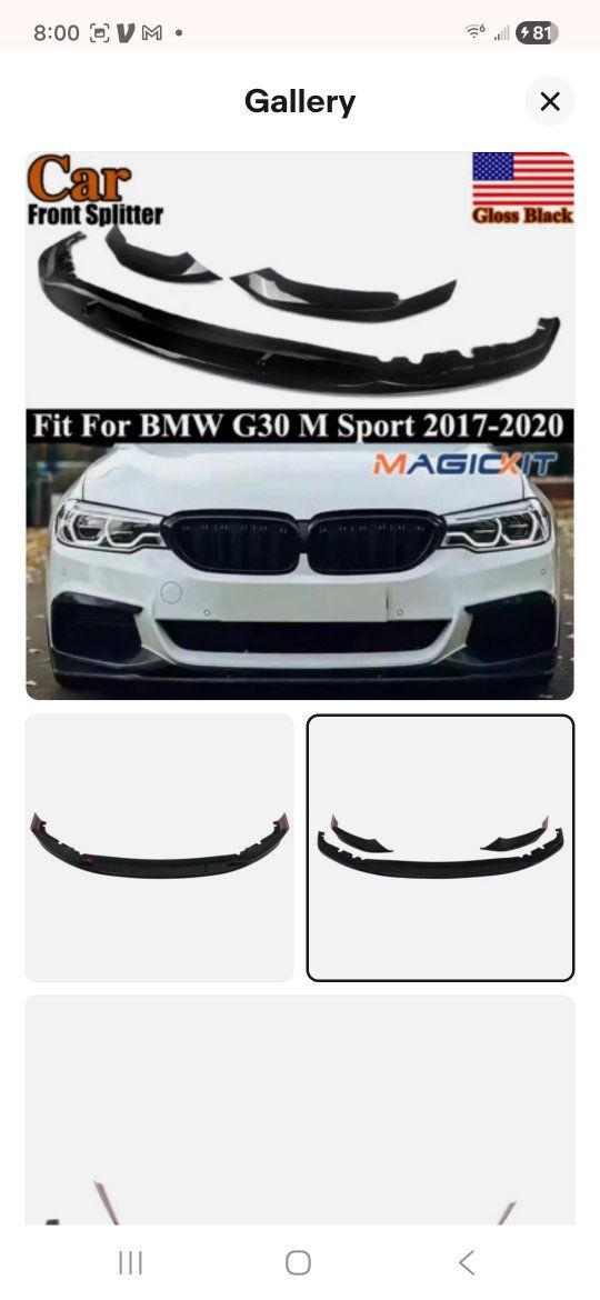BMW 5 Series bumper splitter