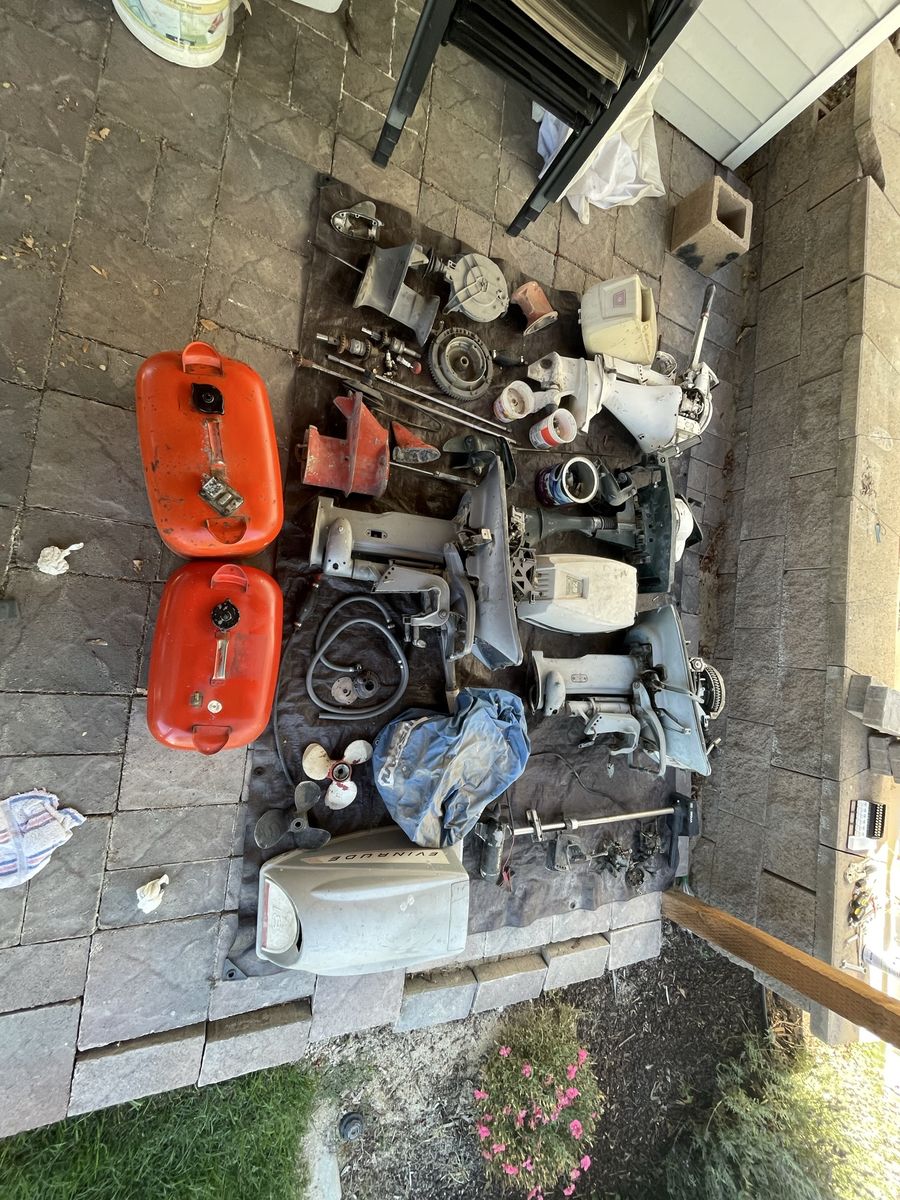 Outboard Motor Lot- Evinrude Parts & Tanks - $80 or Trade