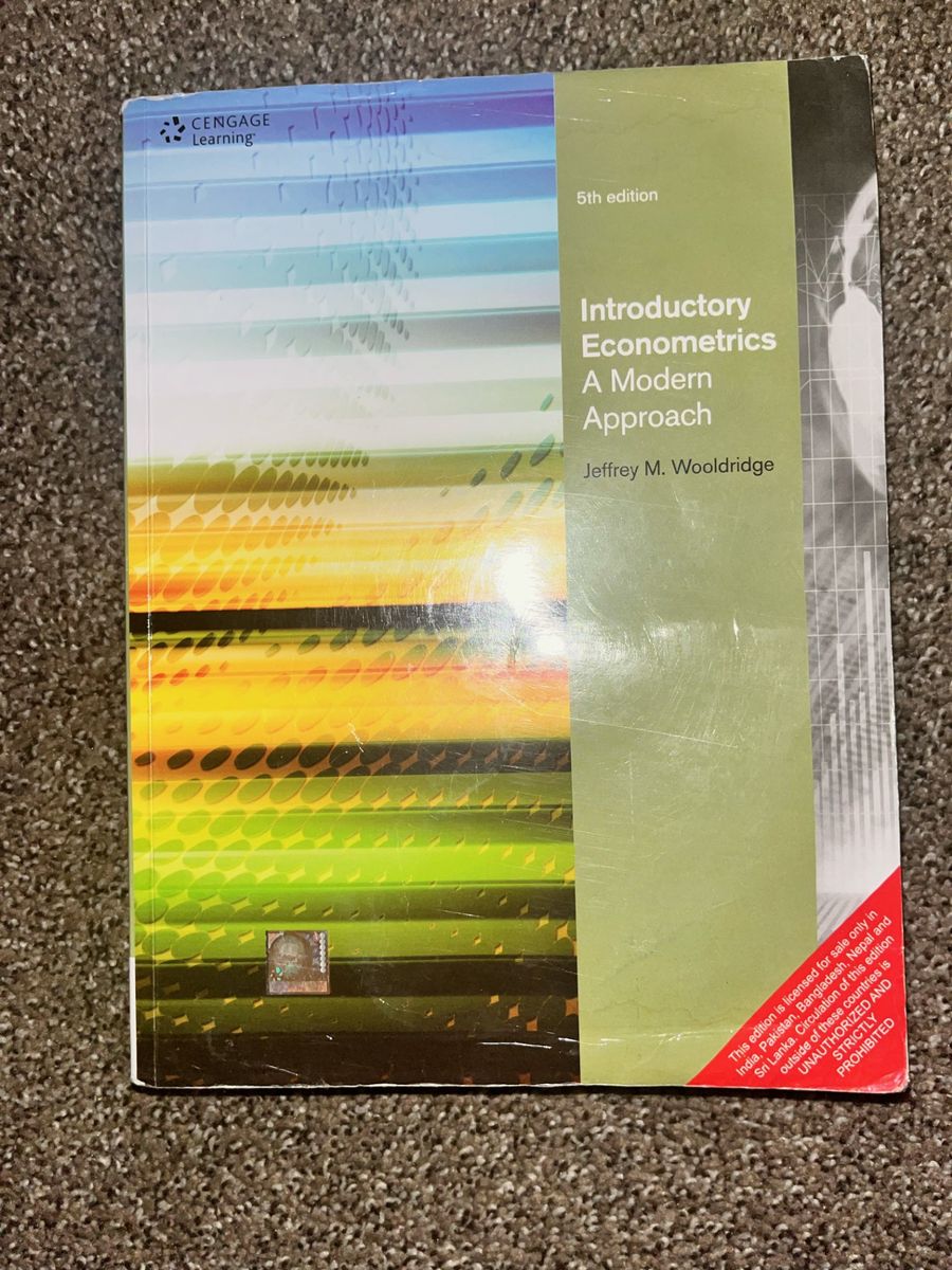 Introductory Econometrics: A modern approach 5th Edition by Jeffrey M Woodridge