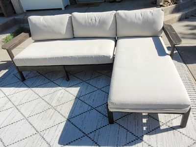 outdoor wood patio couch