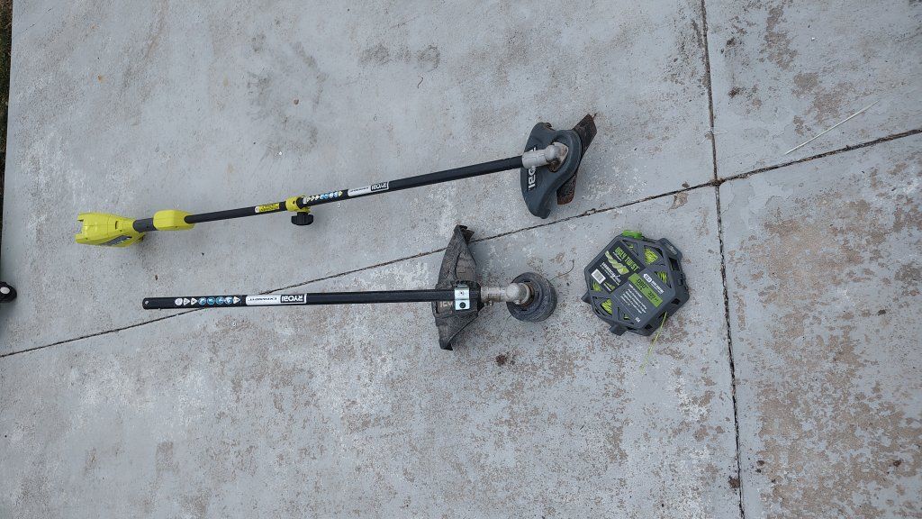 40v Ryobi weed wacker and cutter