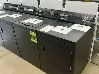 CALL FOR BEST PRICE - SPEED QUEEN TC5 & DC5 BLACK LAUNDRY SET