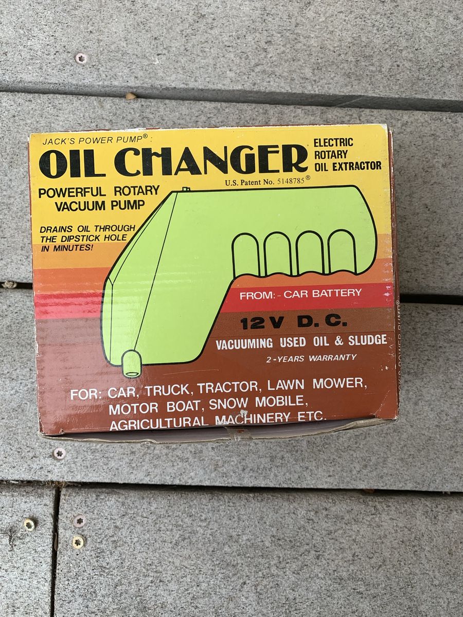 Jack's Power Pump Electric Rotary Oil Changer 12V DC Oil Extractor for Cars, Trucks, Lawn Mowers