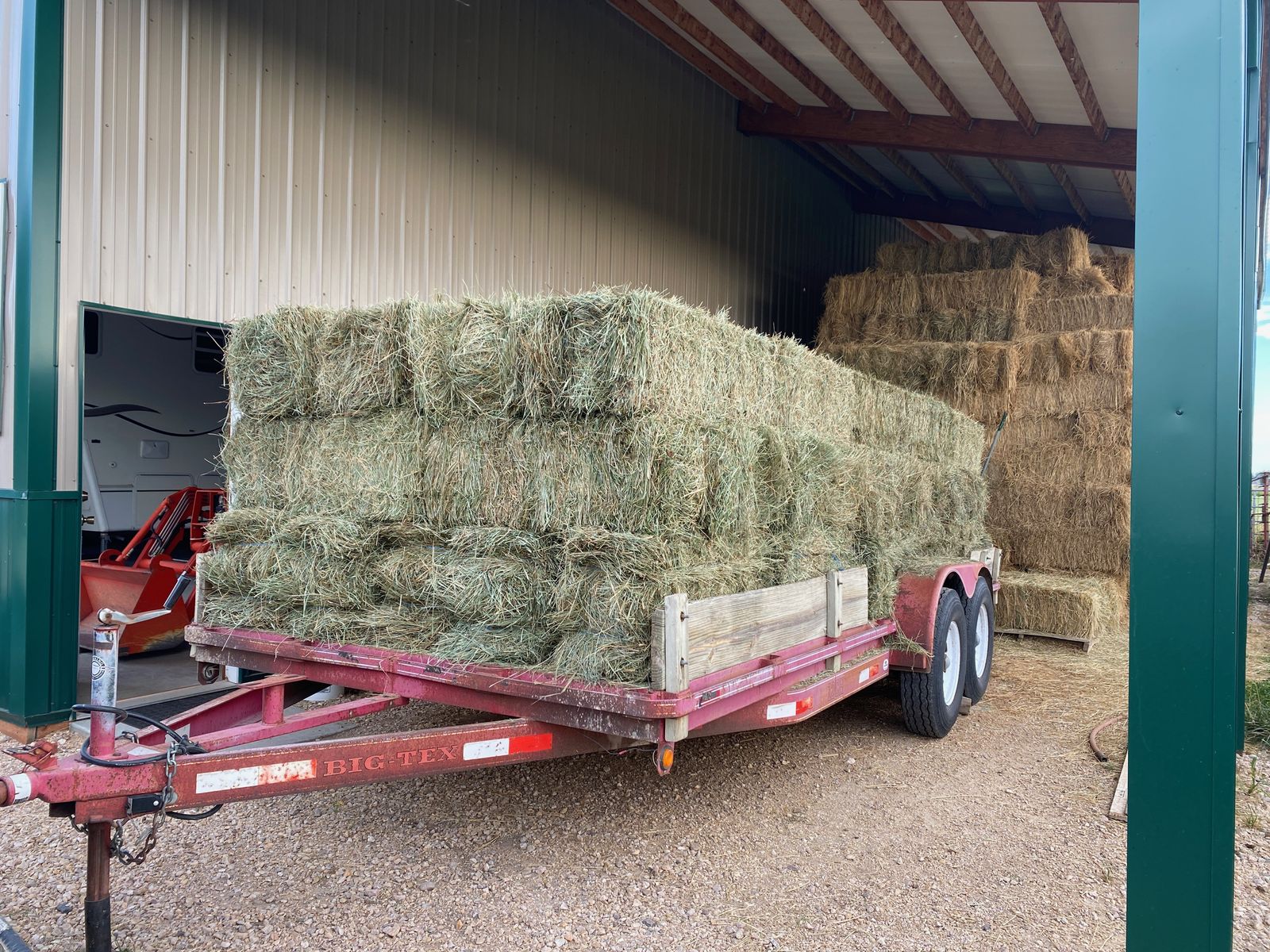 Grass Hay on Trailer