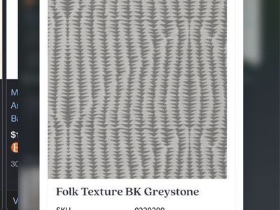 5yd Gray MCM Robert Allen Duralee Folk Texture Uphostlery Fabric Bolt