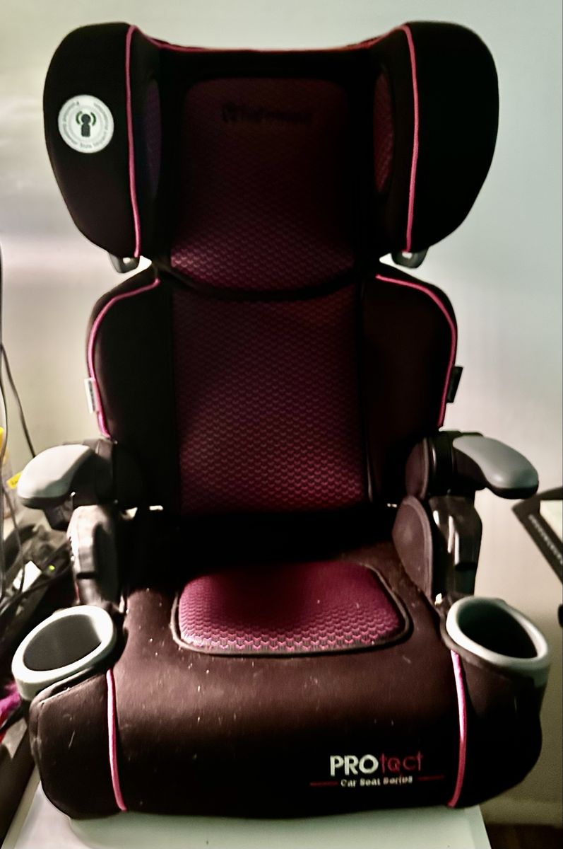 Baby Trend PROtect High Back Booster Car Seat - Black and Pink