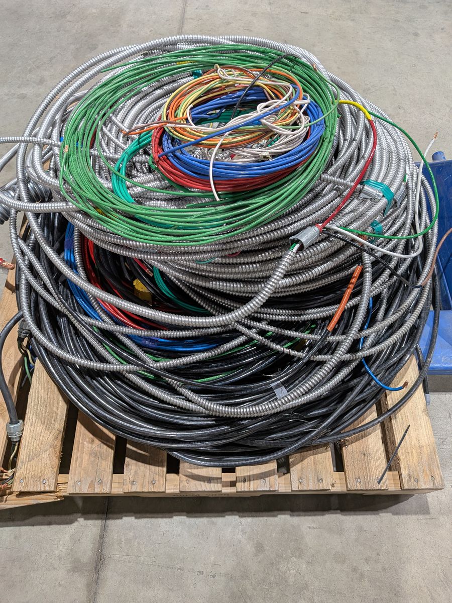 Electrical Surplus Lot – Wire, MC, Flex, Disconnects, Boxes/Fittings (6 pallets)