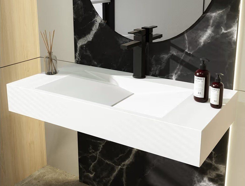 Modern floating sink