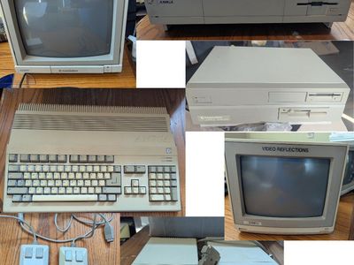 Commodore Amiga 2000, 1000, & 500 HD Computer System, Keyboard, Monitor, Manual, Games, Software
