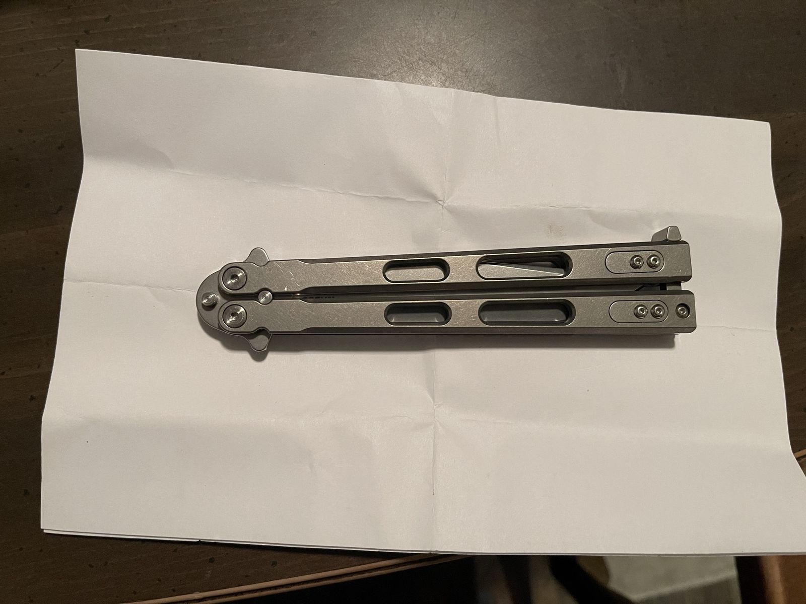 Brand new Nieves Spanto Stonewash Balisong knife