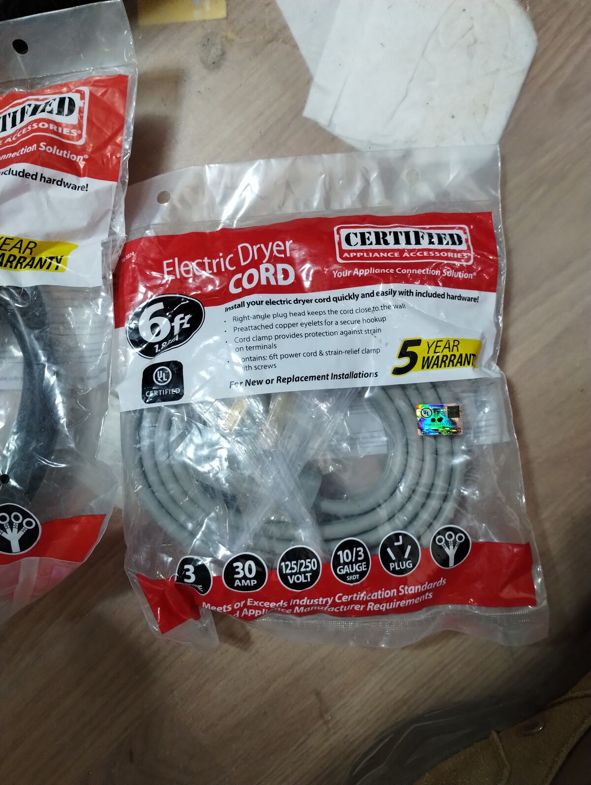 electric dryer cords 3wire and 4 wire 10$ 15$