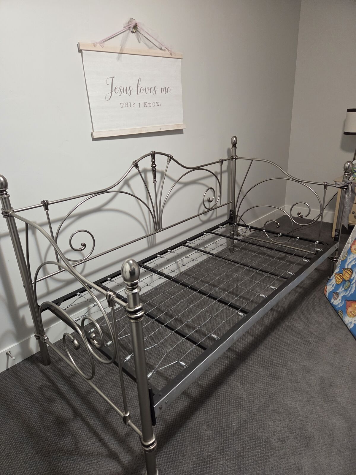 Silver Metal Day Bed