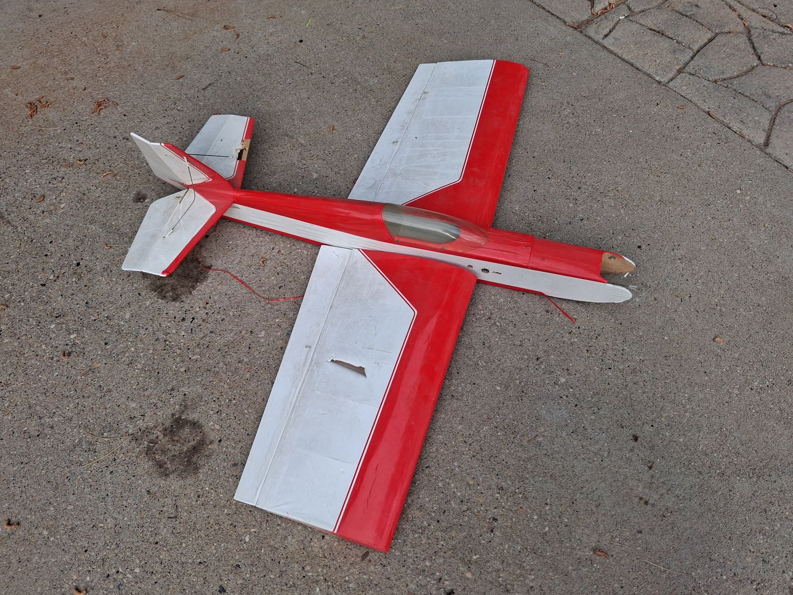 Vintage Balsa Wood RC Aerobatic Airplane Airframe Model Project for Restoration