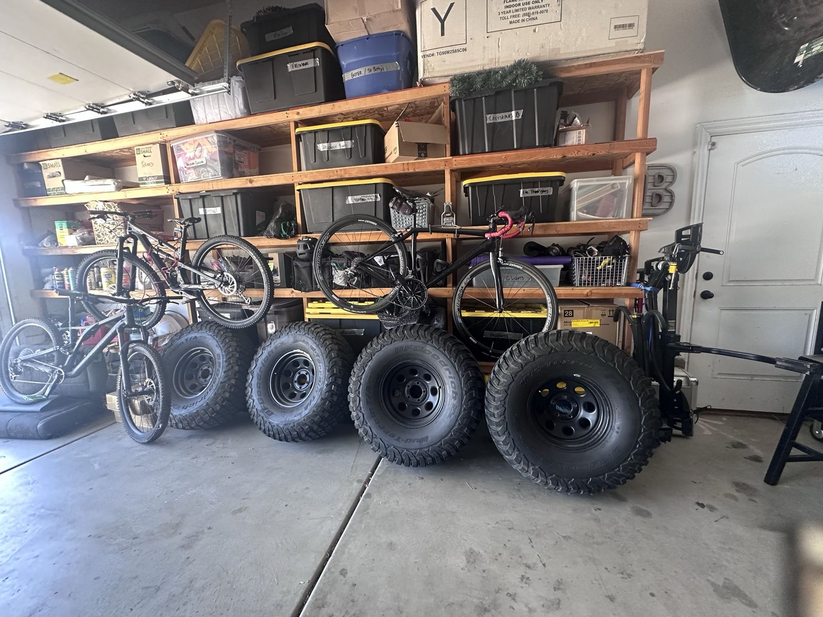 Set of 4 BFGoodrich Mud-Terrain T/A Tires on Black Steel Wheels 35x12.50R15