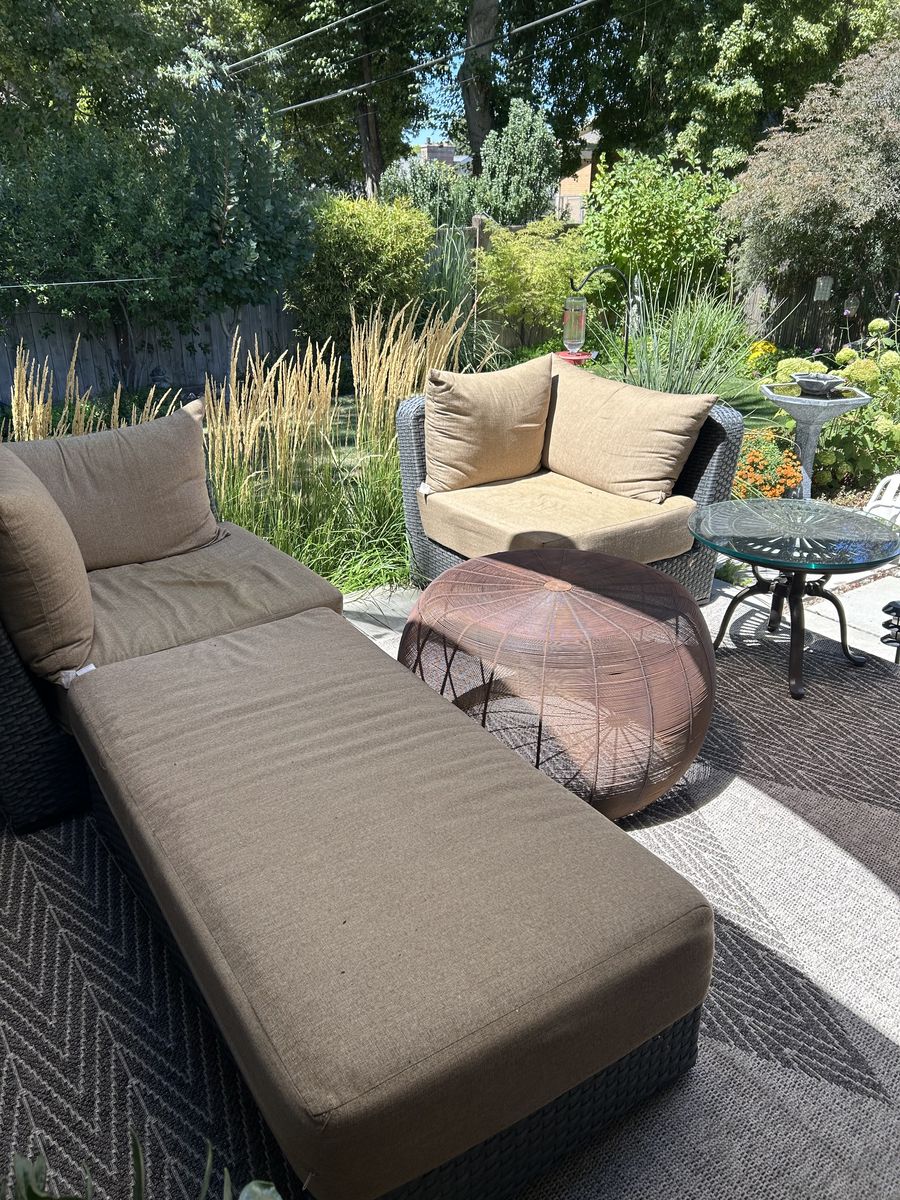 Outdoor Patio Chairs & Ottoman Sunbrella Interchange