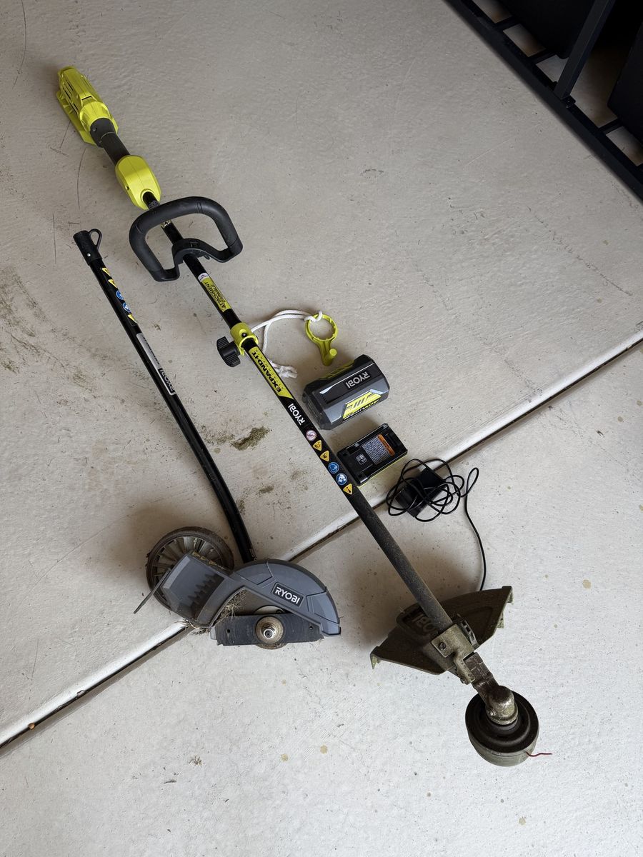 Ryobi ONE+ 18V Cordless Electric String Trimmer & Edger Kit with Battery & Charger