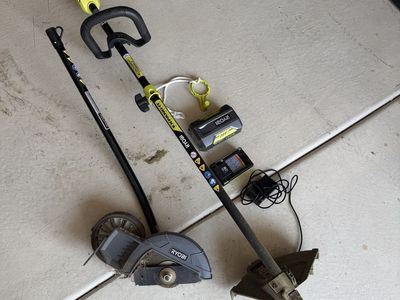 Ryobi ONE+ 18V Cordless Electric String Trimmer & Edger Kit with Battery & Charger