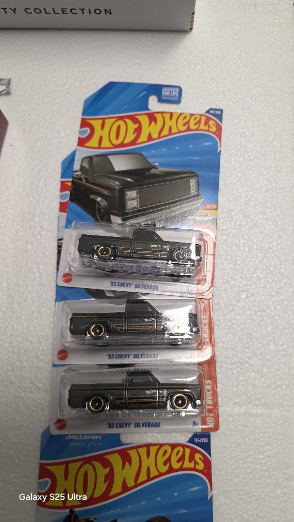 Hot Wheels '83 Chevy Silverado Lot of 3 Black 1:64 Scale Diecast Trucks HW Hot Trucks 194/250
