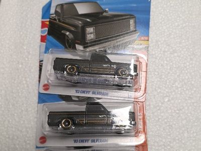Hot Wheels '83 Chevy Silverado Lot of 3 Black 1:64 Scale Diecast Trucks HW Hot Trucks 194/250