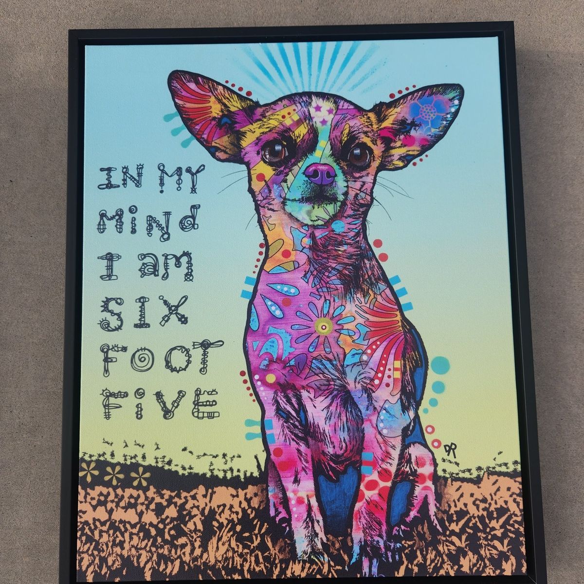 framed dog artwork pop art