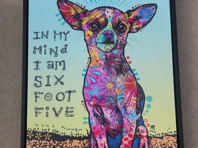 framed dog artwork pop art