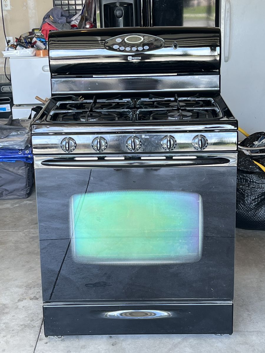 Maytag Black Gas Range Stove