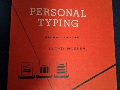 personal typing second edition October 1965 vintag