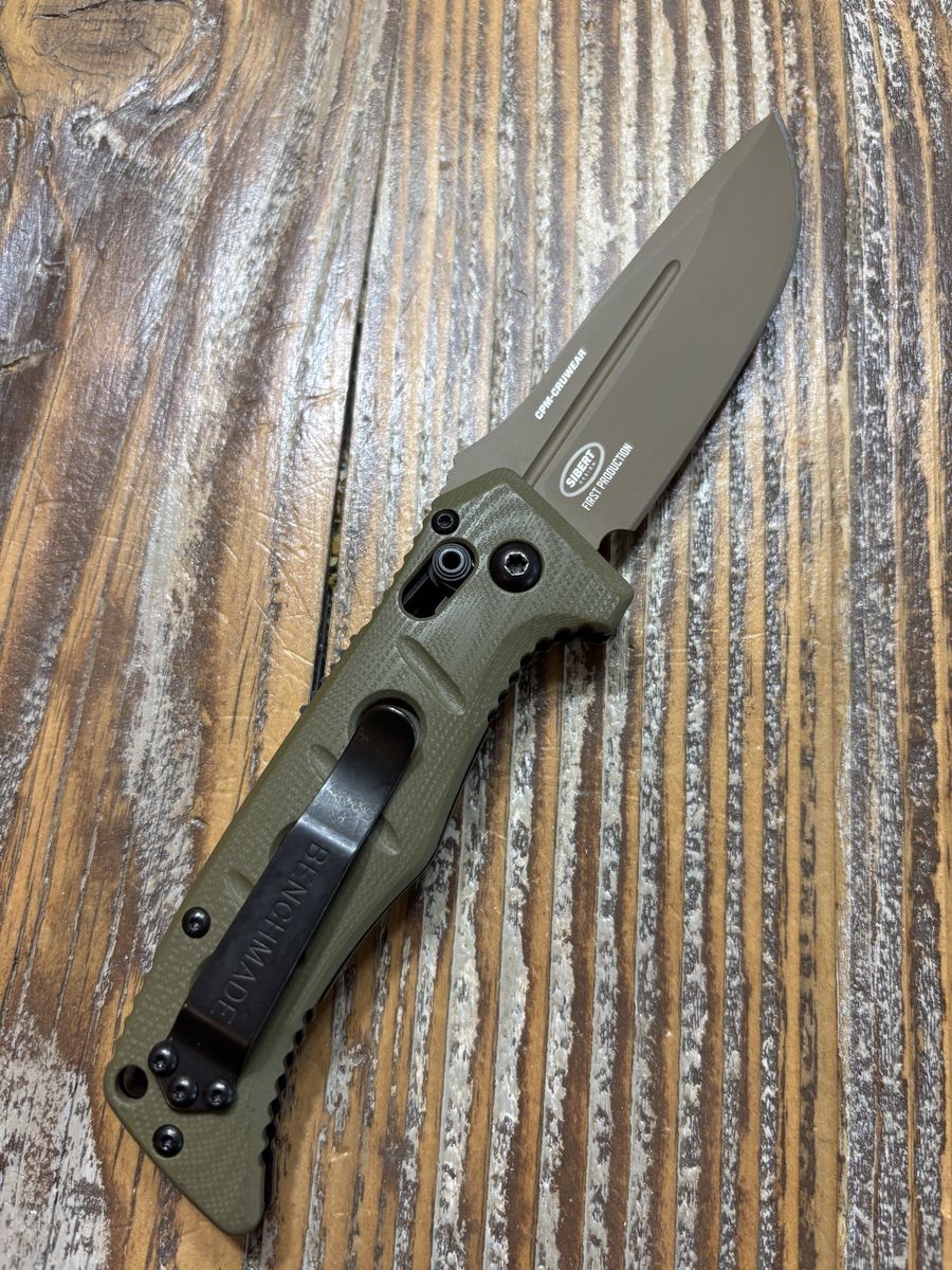 Like New Benchmade Auto Mini Adamas OD Green G10 Cruwear