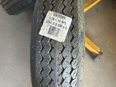 Rubber Master ST185/80D-13 Trailer Tire with 13x4.5 Rim 5x4.5 Bolt Pattern (New)