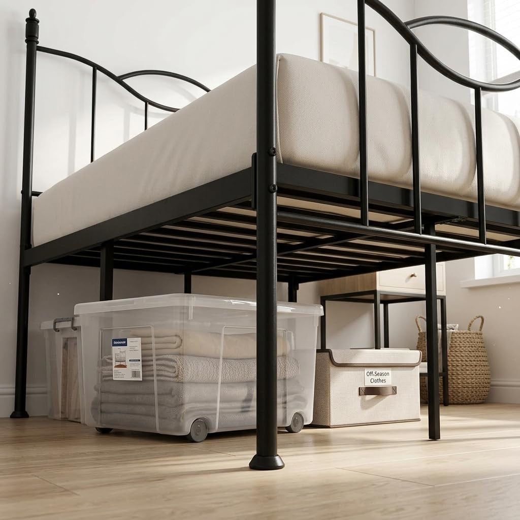 NEW QUEEN SIZE MATTRESS AND METAL BED FRAME