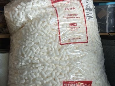 Uline Biodegradable Packing Peanuts, 12 Cubic Feet, #S-1564, Eco-Friendly Cushioning