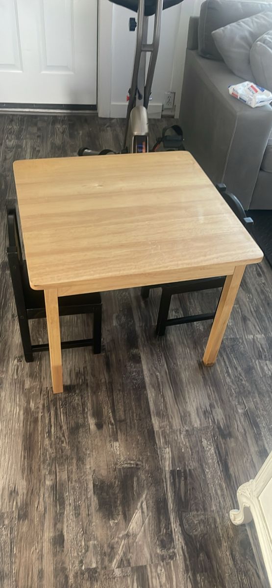 Wooden Children's Table and Chairs Set