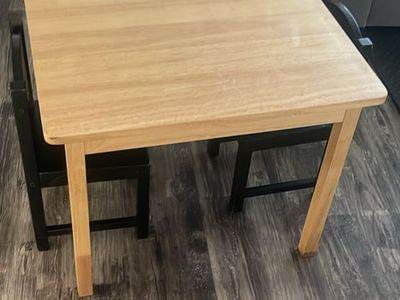 Wooden Children's Table and Chairs Set