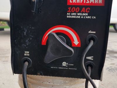 Craftsman 100 AC Arc Welder, Model 110-130, 120V, with Welding Rods, Ready to Use