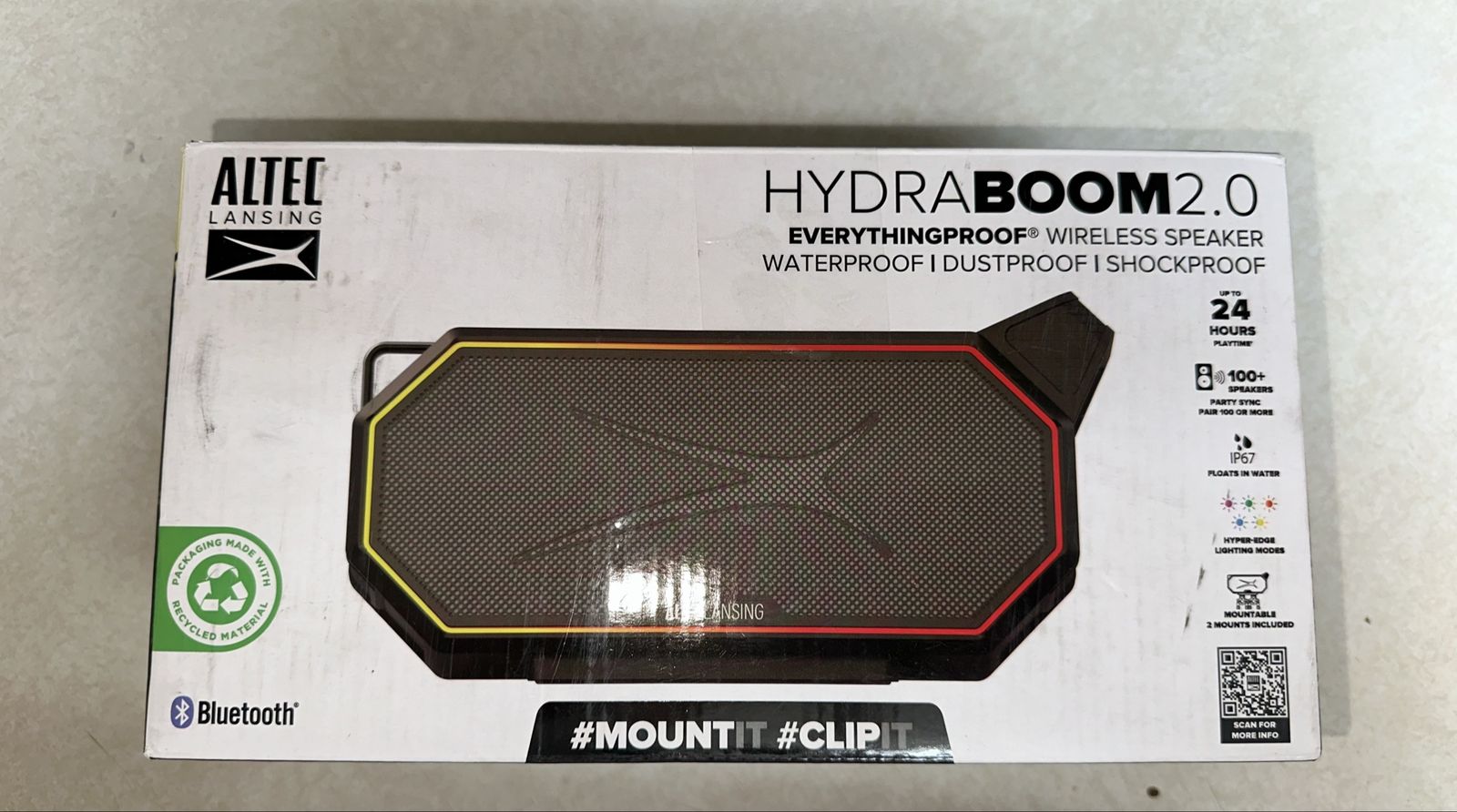 Altec Lansing HydraBoom 2.0 Wireless Speaker - Waterproof, Dustproof, Shockproof, Bluetooth