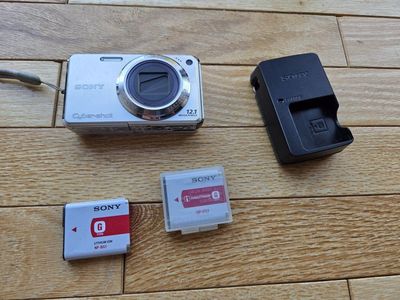 Sony Cyber-shot DSC-W220 12.1MP Digital Camera w/ Charger & 2 Batteries