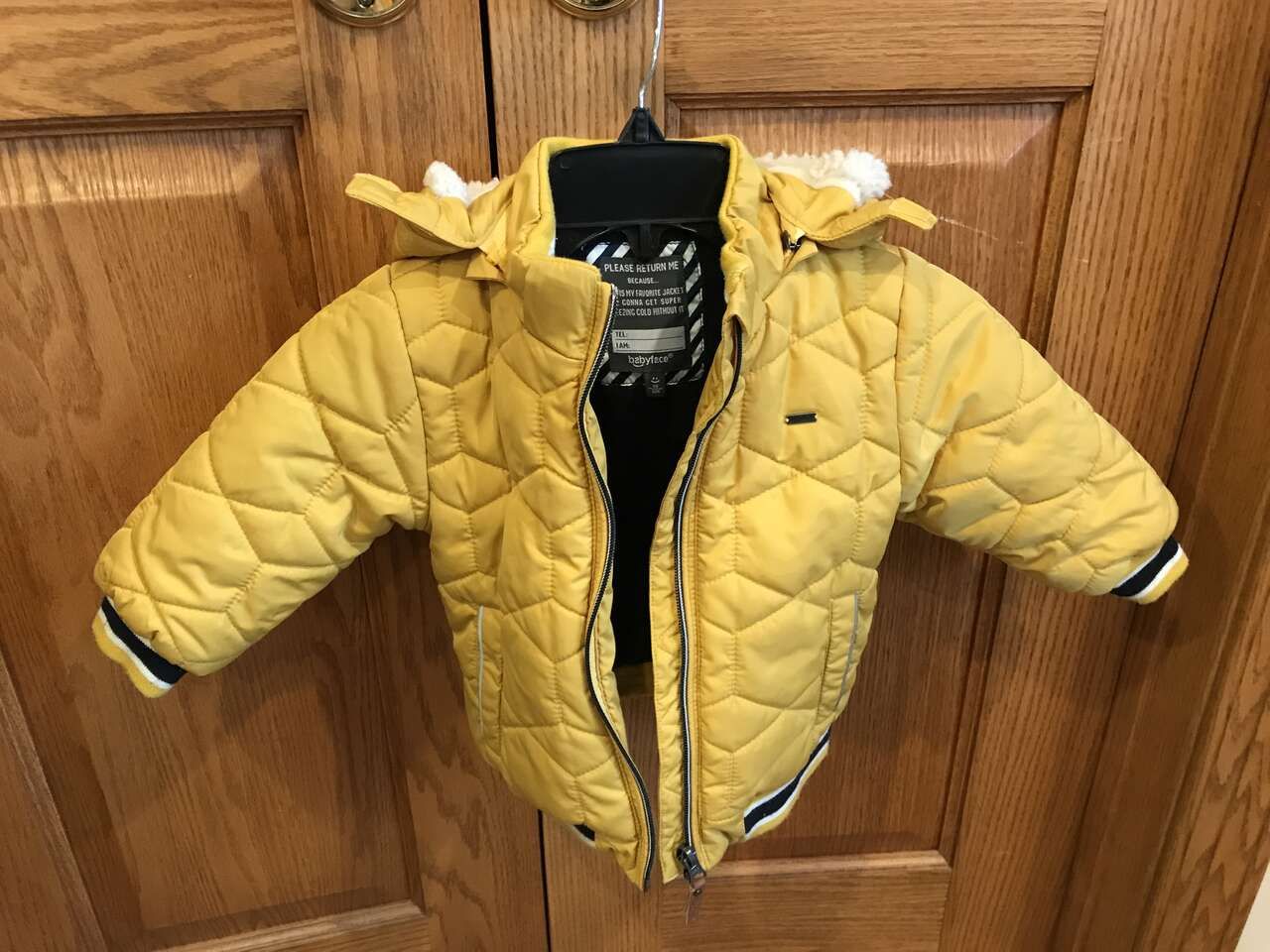 Babyface 12 Month Old Baby Boy Coat With Hood, Gently Used and Other Clothing 12 mos - 2 yrs