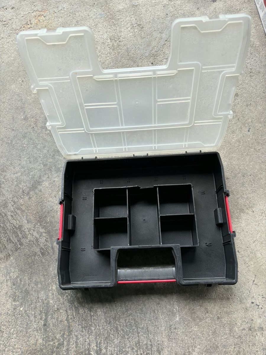 Plastic Small Parts Organizer Box with Clear Lid and Removable Compartments
