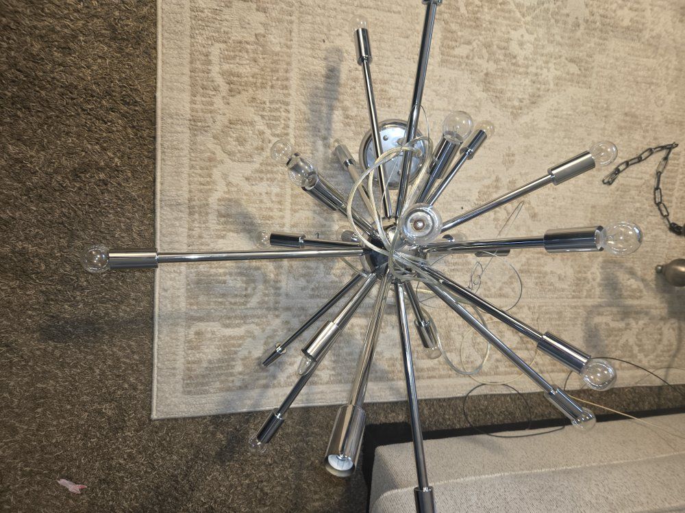 Chadwick Designs Sputnik Chandelier Chrome Finish Light Fixture