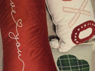Decorative Holiday Throw Pillows - Set of 3 (Valentine's Day & St. Patrick's Day)