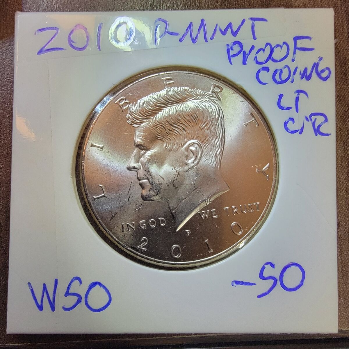 2010 half dollar proof coin.